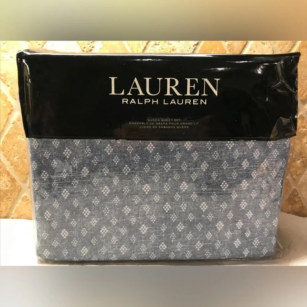 6 Pc Set Lauren Ralph Lauren Gavin Diamond Sheet Set + King Cases